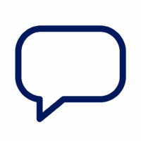 Icône bulle de dialogue pour l’information et la transparence